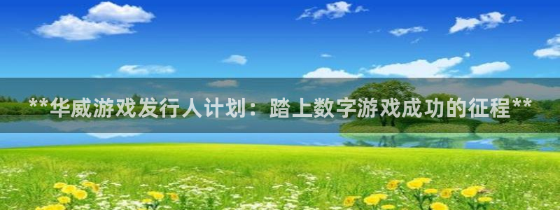 新城平台注册网址是多少：**华威游戏发行人计划：踏上数字游戏成功的征程**
